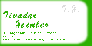 tivadar heimler business card